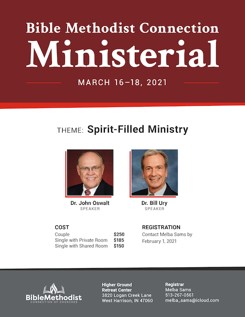 BMC Ministerial (March 2021) Flyer for the Bible Methodist Connectional Ministerial 2020